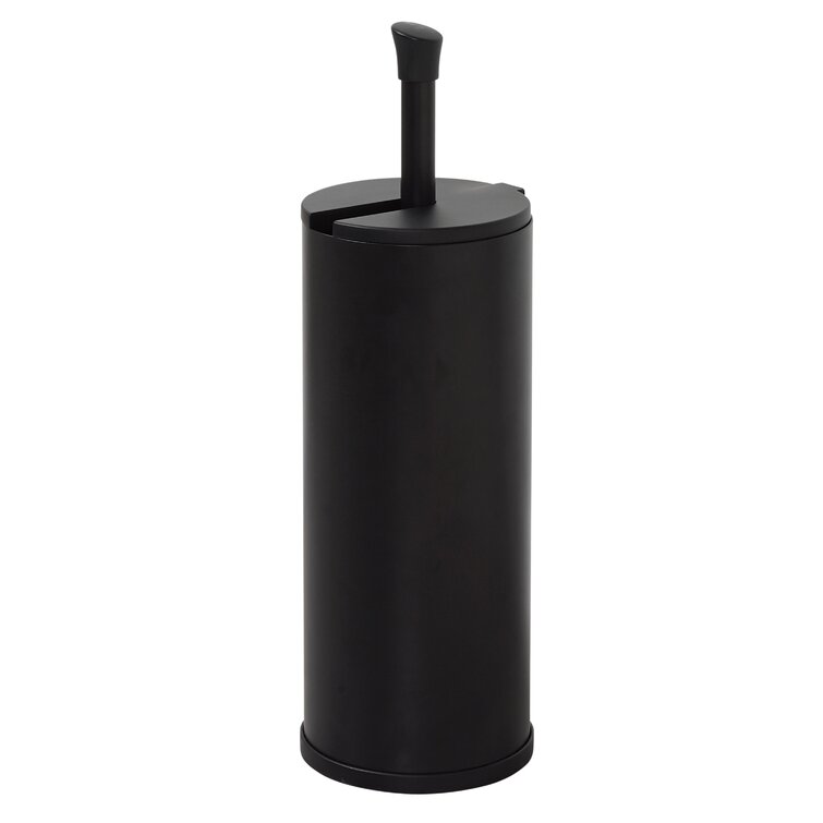 Freestanding Toilet Paper Holder With Brush in Matte Black - On Sale - Bed  Bath & Beyond - 37594632