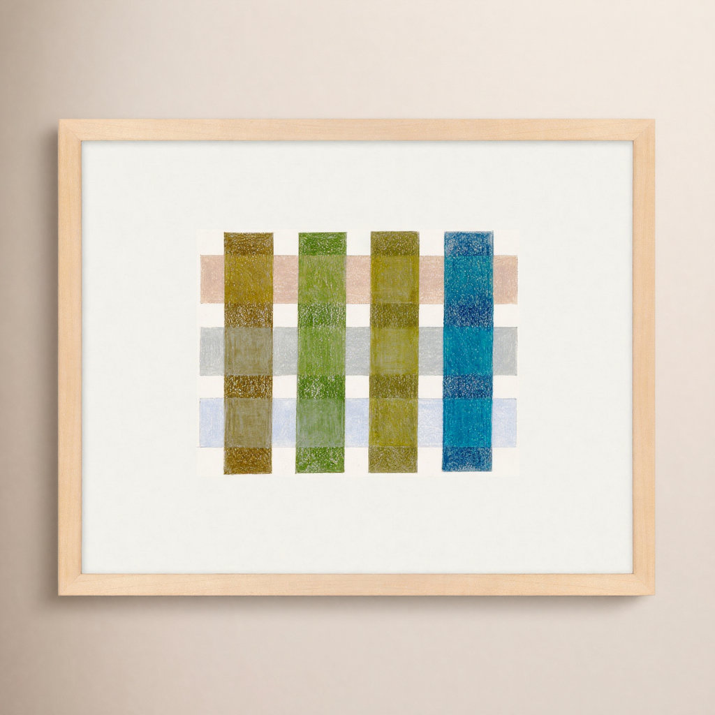 Lancel "Gridlock V" Print by Beth James, Maple Framed, 24'' H X 30'' W X 1.25'' D