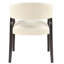 Chaises de salle à manger simples de style moderne Mid-Century de la collection LUMÉRA, similicuir rembourré, structure en bois massif, sièges de cuisine et de salle à manger confortables blanc crème-100888086