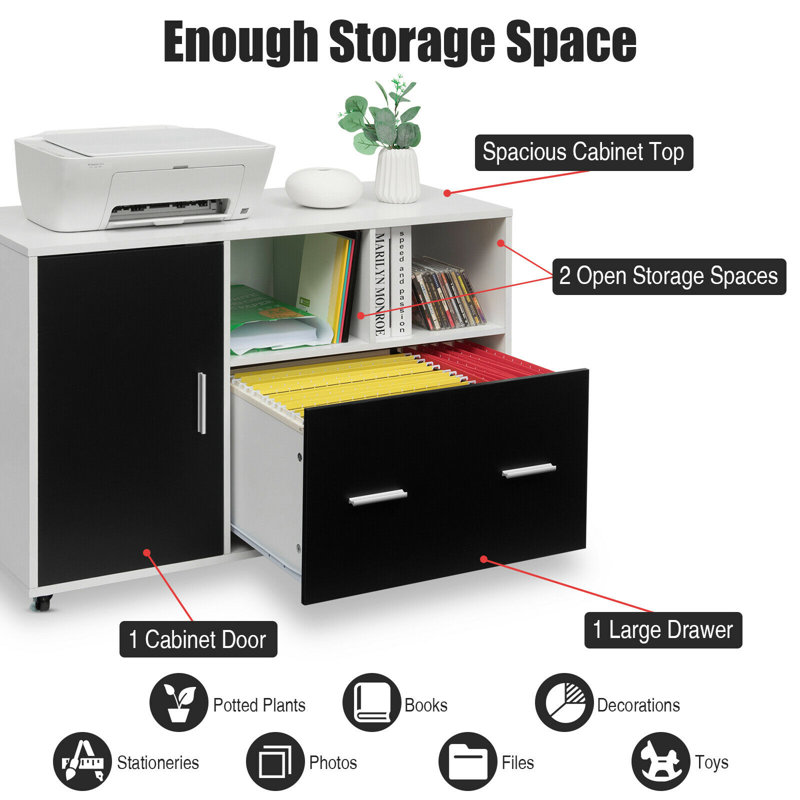 Dorin 1 -Door 2 -Drawer Filing Storage Cabinet