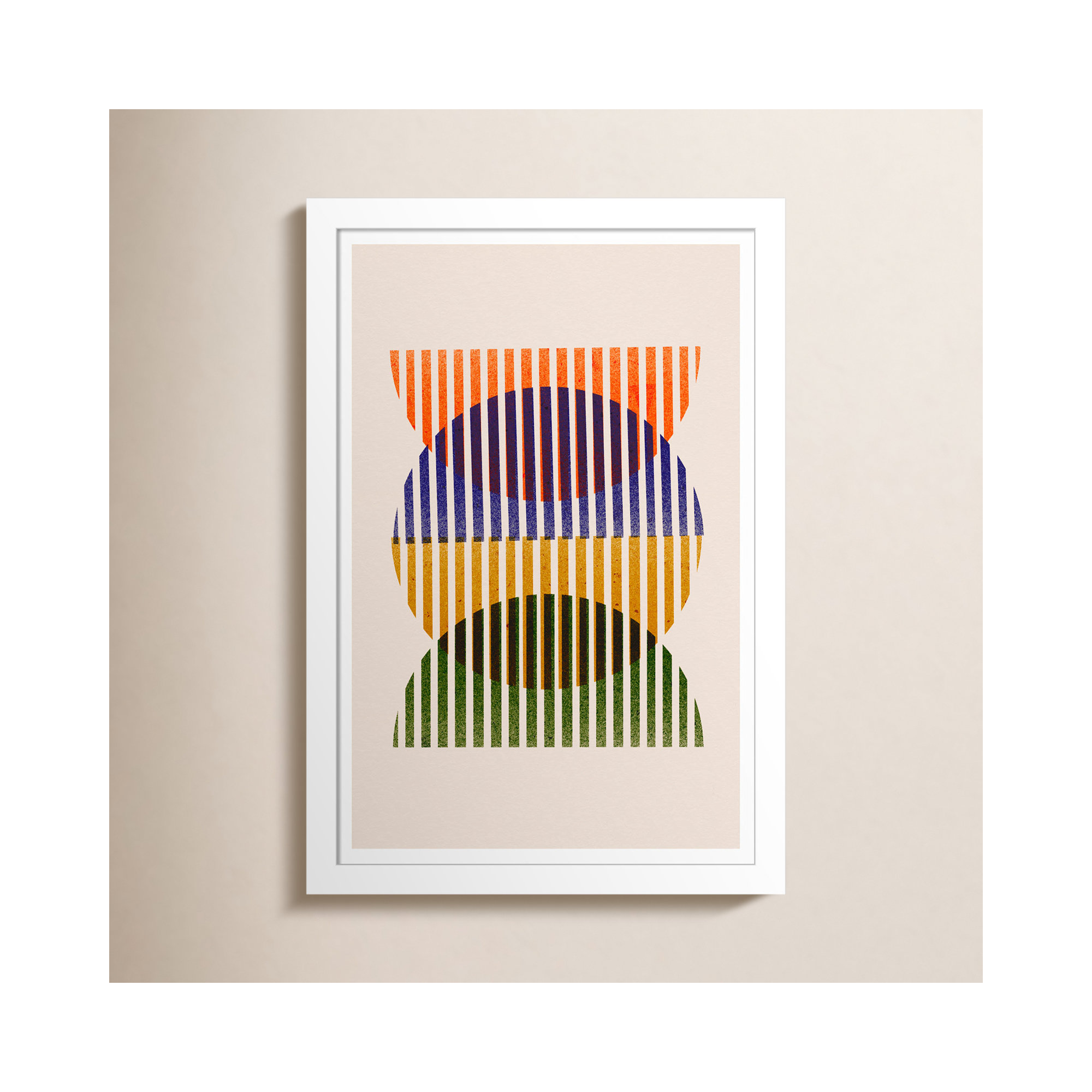In And Out by Treechild  Wood Framed Wall Art Print, 17" H x 12" W, White