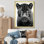 «Grey White Panther», impression réaliste sur toile