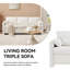 004-Modern Canapé 3 places Chenille Couch 77 "- Canapé moelleux à trois places avec coussins en mousse haute densité