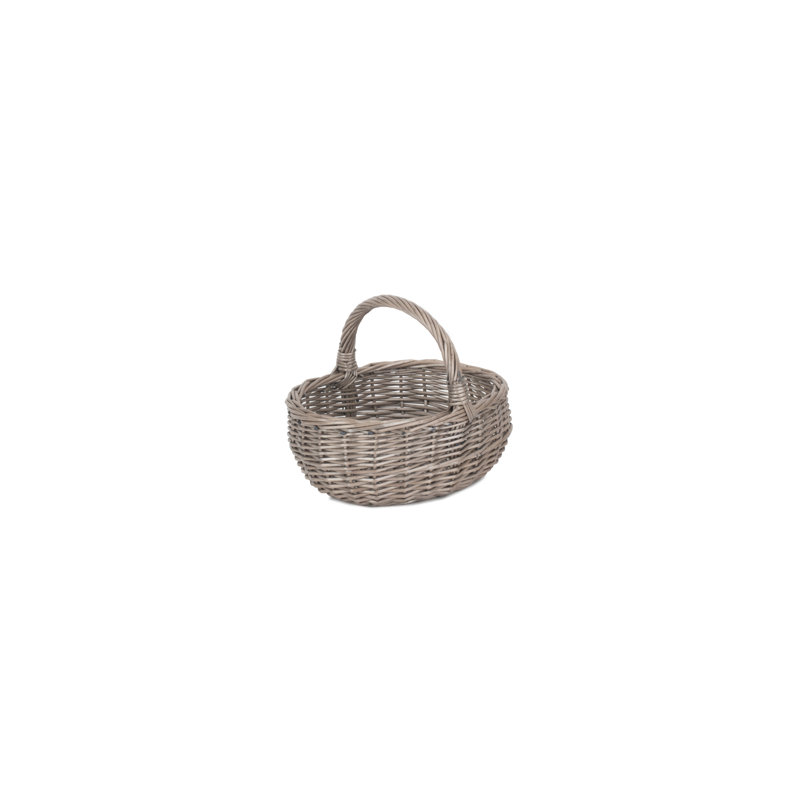 Wicker Bathroom Shopper Basket, 23cm H x 24cm W x 28cm D