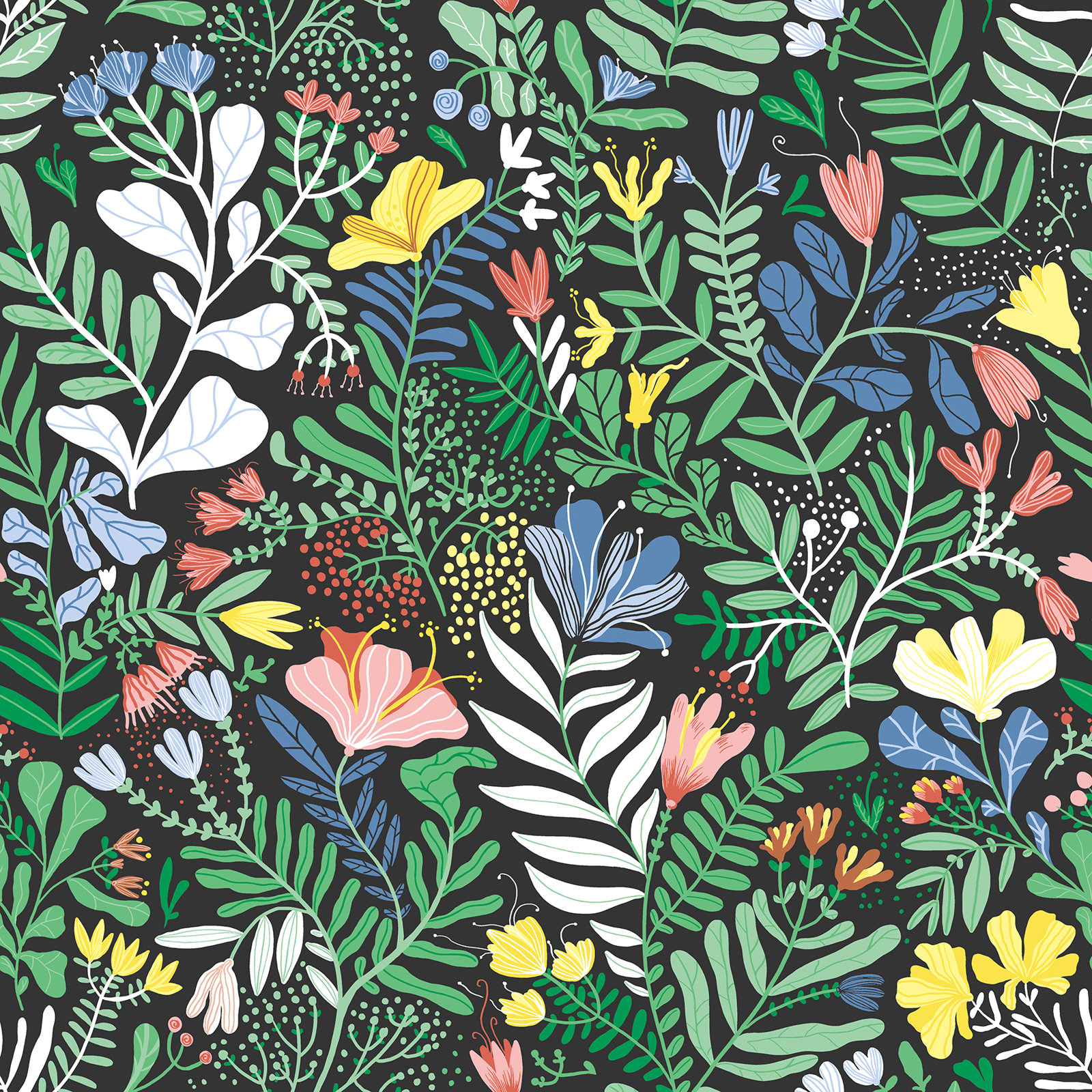 Kathryn Wallpaper, Yellow/Green
