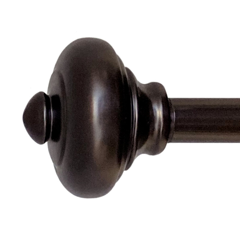 Tringle à rideaux simple réglable en métal Madyson, H 2 po x l 86 po x P 4 po, Bronze huilé