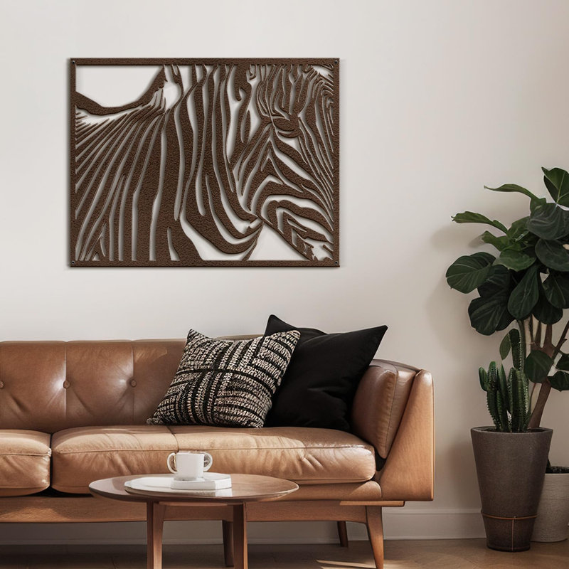 Wall Decor Metal, 20" H x 30" W x 0.05" D, Bronze