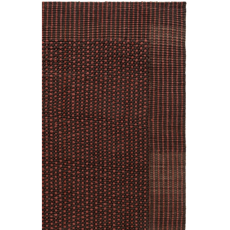 Auckland Hand-Woven Flatweave Jute/Sisal Area Rug, Brown/Rust, Rectangle 3' x 5'
