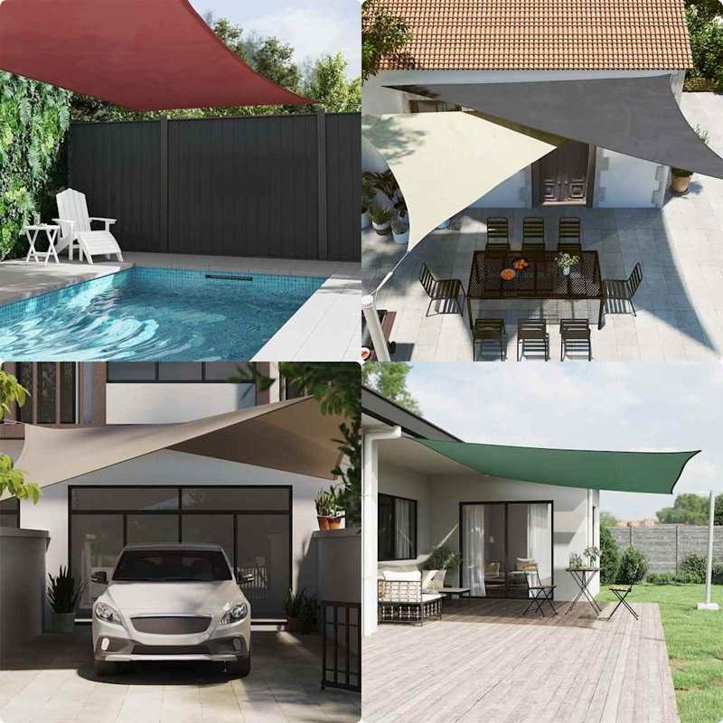 vidaXL Sunshade Sail Oxford Fabric Triangular Shade Sail Sunscreen Canopy, Blue