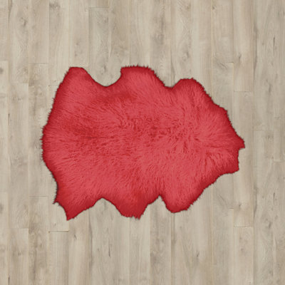 Tapis de zone rouge fait main Chevalier