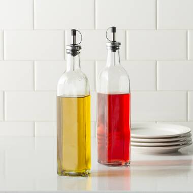 Rachael Ray Ceramic EVOO Oil and Vinegar Dispensing Bottle, 24