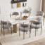 Ensemble de chaises de salle à manger peu encombrantes, revêtues de velours, de style moderne, idéales pour la cuisine