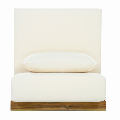 Fauteuil club d'extérieur surdimensionné avec structure et coussins en bois d'acacia