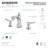 Kingston Brass Jamestown Two-Handle 3-Hole Deck Mount Widespread Bathroom Faucet with Retail Pop-Up Drain-17531316