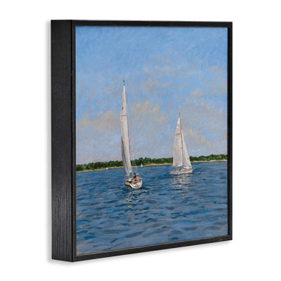 Illustration de giclée sur des bateaux à voile simple d'été, design par Tim Coffey