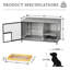 Grande armoire de rangement pour chat en bois avec bac à litière-1474453713