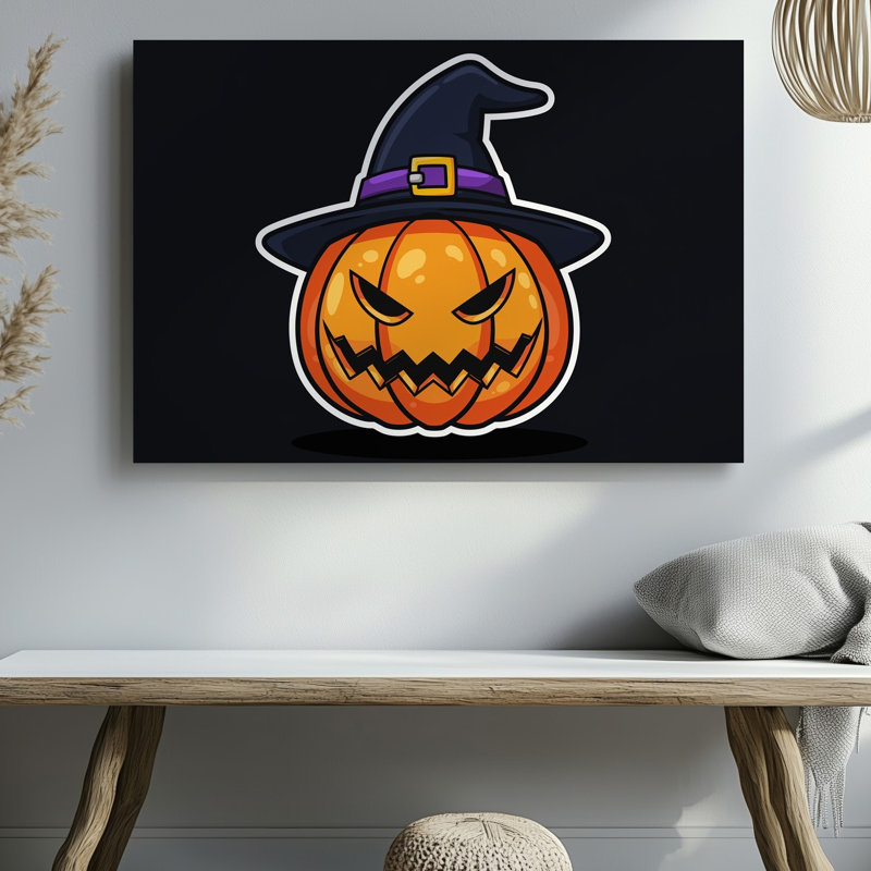 Toile de style Jack O Lantern, H 30 po x l 40 po