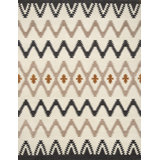 Mesa Hand Knotted Wool Southwestern Area Rug in Ivory/Stone