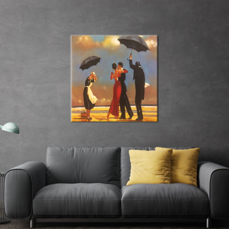 Print on Canvas, 80 cm H x 80 cm W, Framed Print without Mat, Black