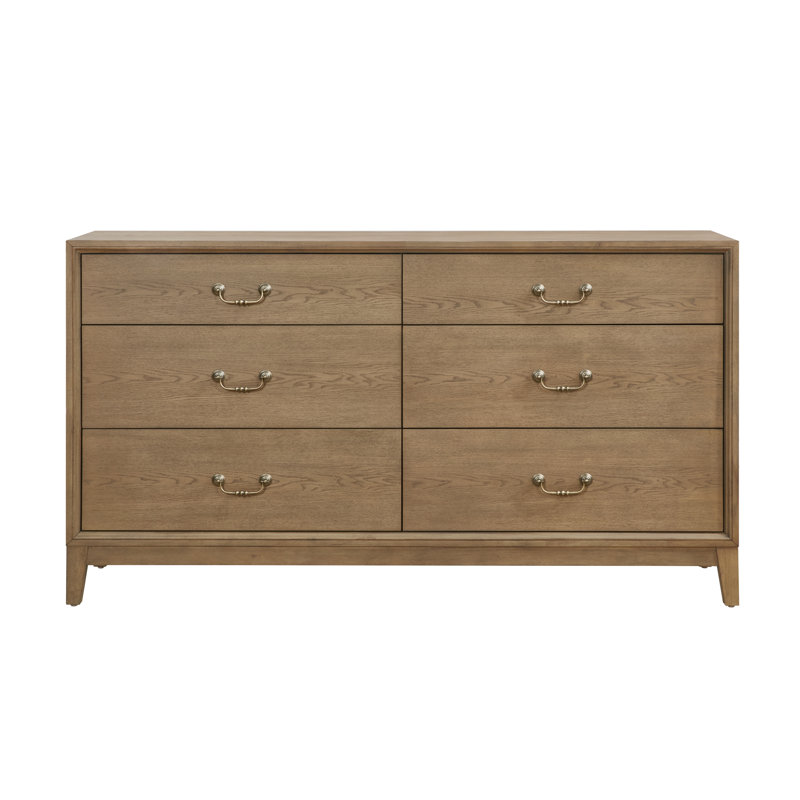 Commode 6 tiroirs Bartlett, Brun