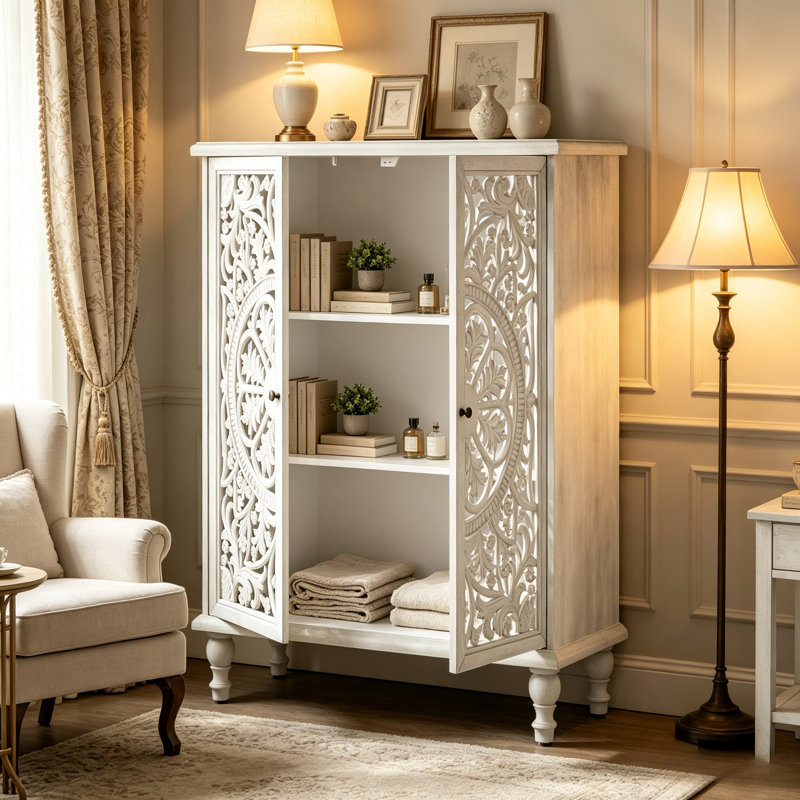 Armoire de rangement Farmhouse, Blanc