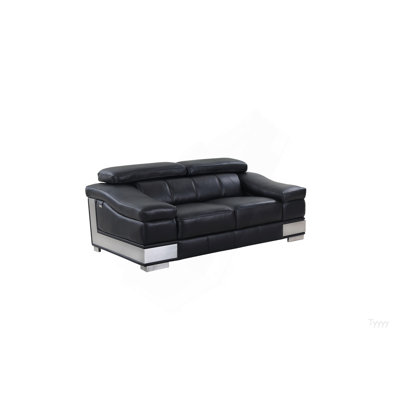Top Grain Italian Leather Loveseat