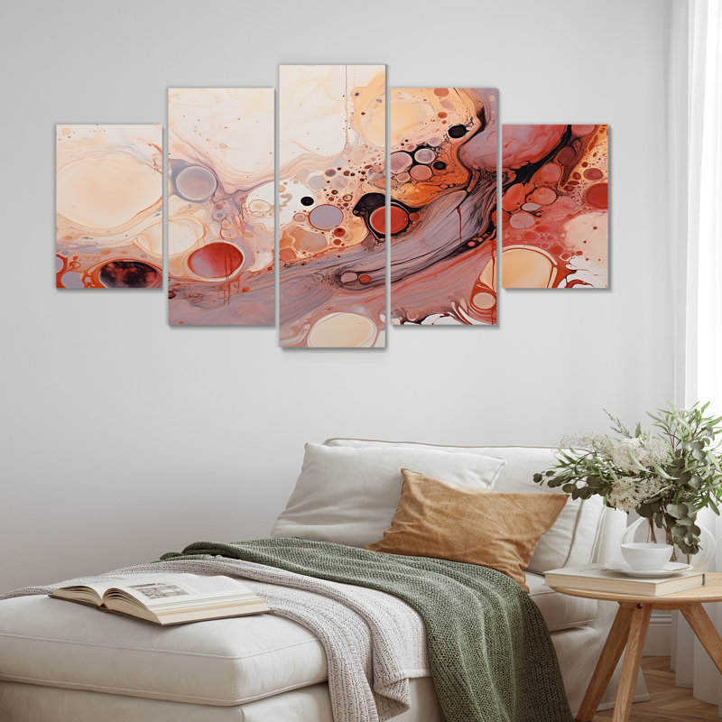 «Pink Abstract liquide encre galaxie I»