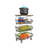 Magdlene 12'' W Height -Adjustable Shelving Unit with Wheels
