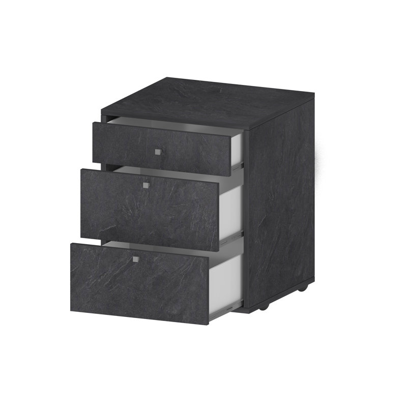 Sbordone 3 -Drawer Storage Cabinet, Grey