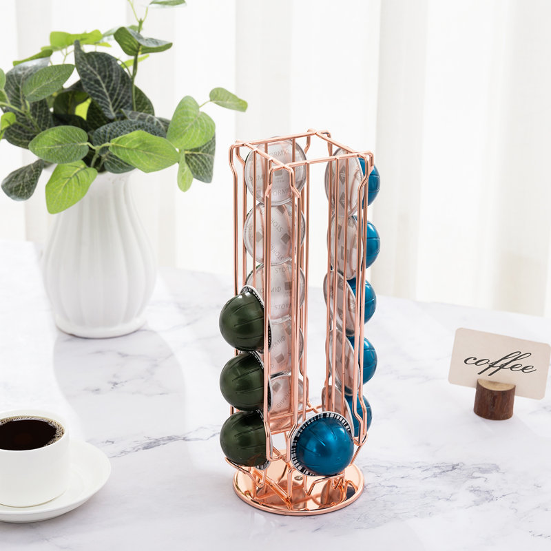 20 Pod Coffee Pod Storage, Copper-Toned
