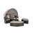 5 Pc Patio Daybed Furniture With Retractable Canopy, Cushions, Table, Construction Outdoor Conversation And Washable Table For Porch-607902339