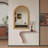 Arched Wood Framed Wall Mirror