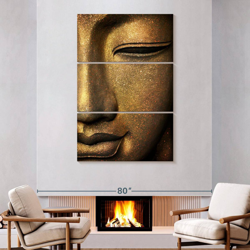 Adella Cropped Buddha Face, 74" H x 48" W