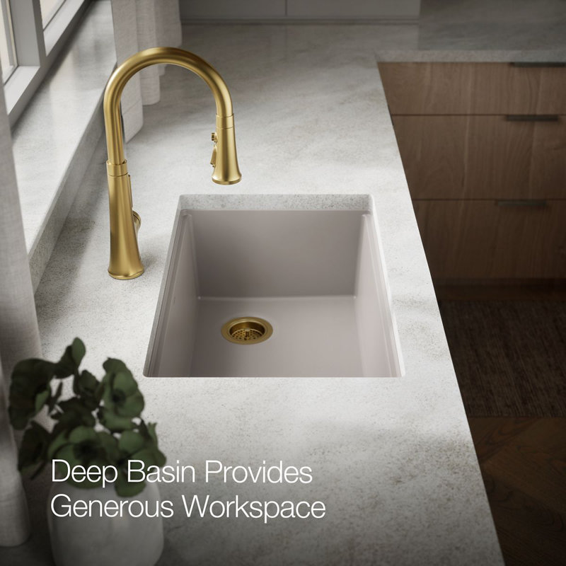 Billings Undermount Single-Bowl Kitchen Sink, Beige