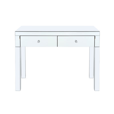 Mirror Desktop Dressing Table, 2 Drawer Dressing Table, Make Up Table, Bedroom Dresser, Mirrored Dresser, Modern Dresser by Latitude Run