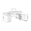 Bureau en bois massif à 3 tiroirs Burlywood, bureau Burlywood-583292973-583292961