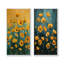 Ensemble de 2 pièces d'art jaune jaune et bleu «Meadow I - Buttercups»-1744688981-1744688983-1744688986