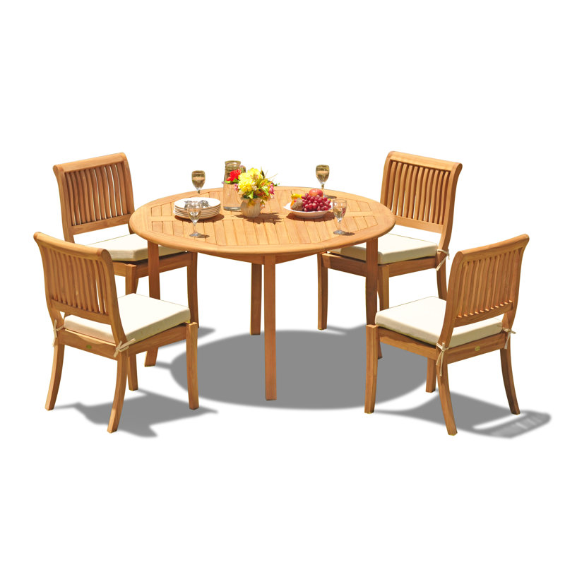 Ensemble repas 5 pièces teck Masten