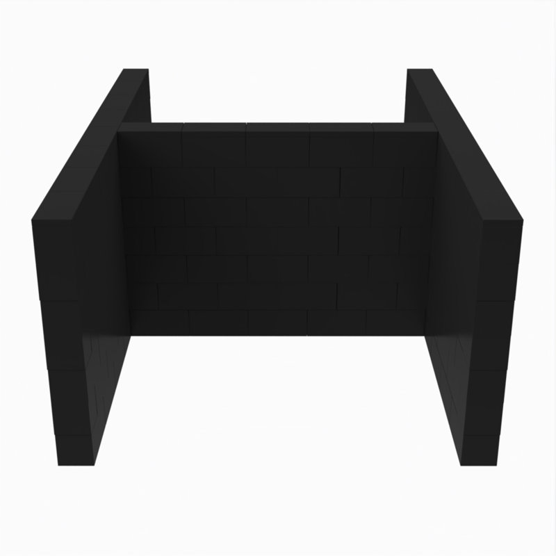 Ensemble de cabines EverBlock Space, Noir, 216"