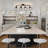 4-lights Semi Flush Mount Ceiling Light, Adjustable Multi-directional Light Fixtures, Rotatable Farmhouse Light Fixtures Mount With Metal Cage For Dining Room, Living Room-1801908518