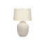 Lighting, H 26 po, lampe de table, céramique crème, abat-jour ivoire / crème, transitionnel