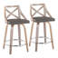 Ensemble de tabouret de bar pivotant avec repose-pieds Farmhouse-2018093120-2018093119