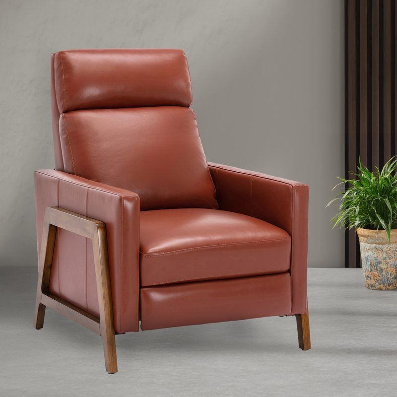 Fauteuil inclinable en cuir Richland, Caramel