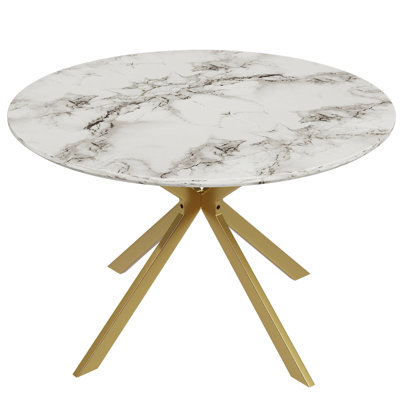 46.5" Wood Round Dining Table