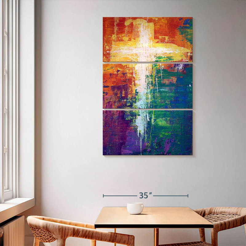 Adella Abstract Cross, 65" H x 42" W