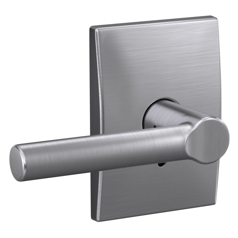 Custom Broadway Non-Turning Lever with Century Trim, Satin Chrome