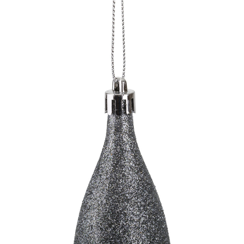 Ornement faîteau à quatre finitions sans motif, H 5,5 po x l 2,5 po x P 2,5 po, gris