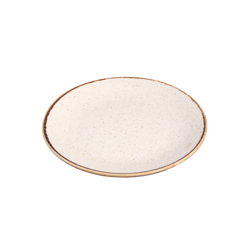 Beige Porcelain 3-Piece Dinnerware Set, Service for 1