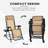 Outdoor Foldable Reclining Zero Gravity Lounge Rocking Chair With Pillow-716205675