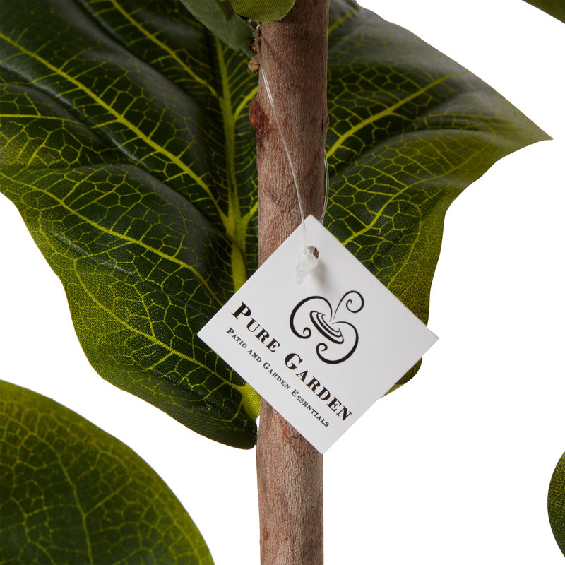 Artificial Fiddle Leaf Fig Tree - 6FT Fake Plant with Pot and Natural Feel Leaves for Home or Office Decor - Artificial Plants Indoor